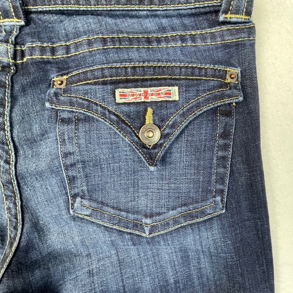 Hudson Jeans Womens Size 29 Low Rise Bootcut Stretch Denim Flap Pockets - Picture 3 of 10
